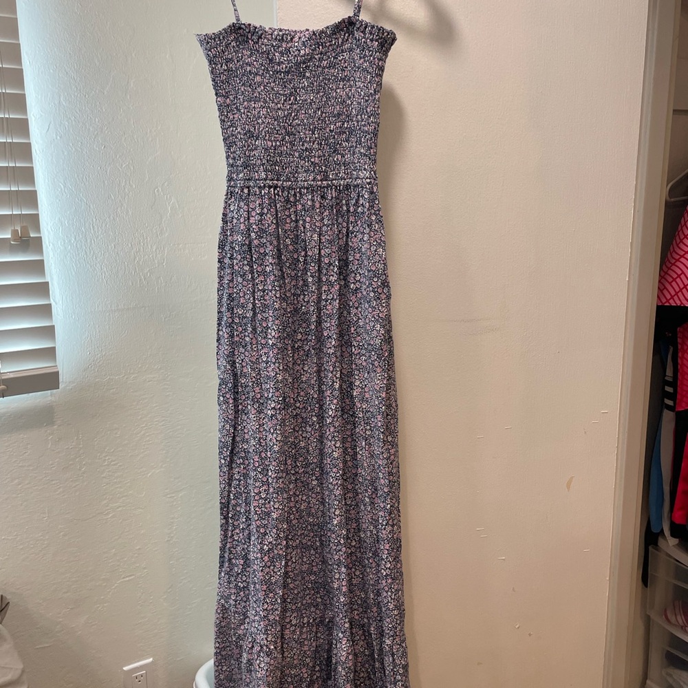 Pact Floral Print Maxi Dress - Blue and Pink